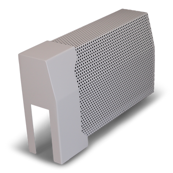 7½" White Italian Pillar Left Open Endcap