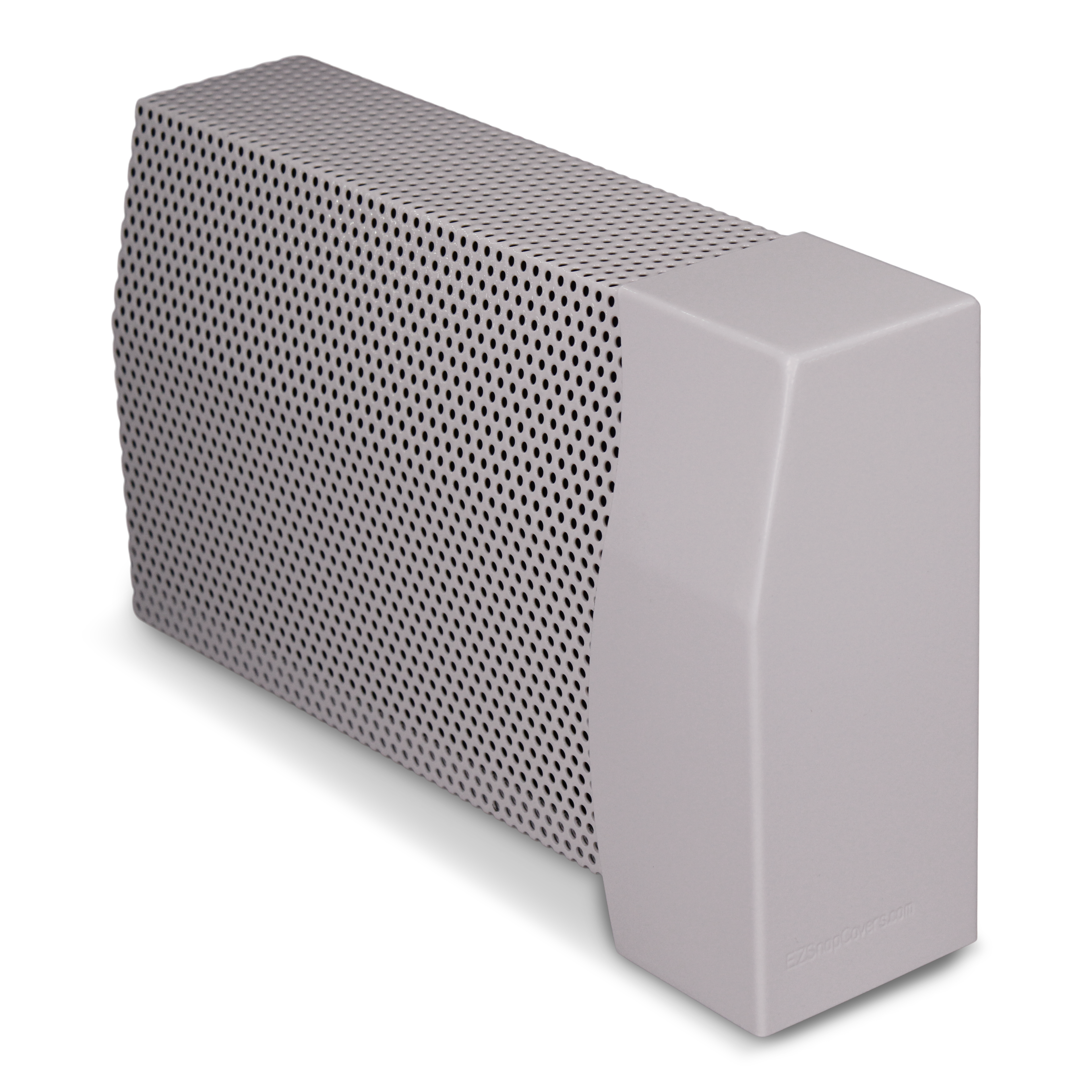 7½" White Wavy Gravy Right Closed Endcap